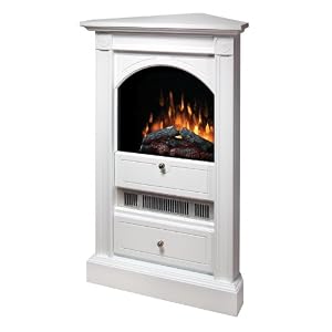 Dimplex Chelsea DCF7850W Corner Standing Electric Fireplace, White by 
