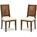 Home Styles Jamaican Bay Upholstered Dining Chair in Soft Mahogany (Set of 2)