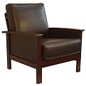 Milano Faux Leather Chair - Dark Brown
