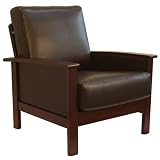 Milano Faux Leather Chair - Dark Brown