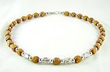 Kitchen & Housewares : Mens Womens Surf Surfer Metal & Wood Bead Necklace