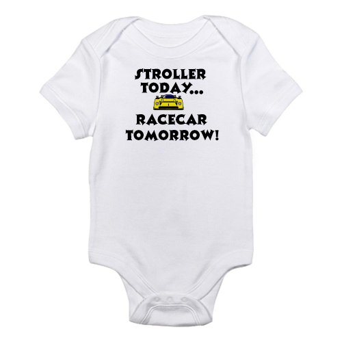 CafePress Stroller Today, Racecar Tomorrow Infant Creeper Infant Bodys - 18-24M Cloud White picture