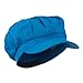 Cotton Elastic Newsboy Cap-Turquoise W15S51F