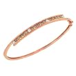 14K Rose Gold Brown and White Diamond Bangle Bracelet