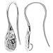 2 pcs 925 Sterling Silver Hammered Earwire French Hook Dangle Drop Earring Connector