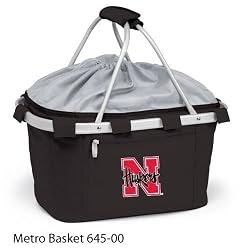 Nebraska Cornhuskers Lightweight Insulated Metro Picnic Basket - Black w/Digital Print