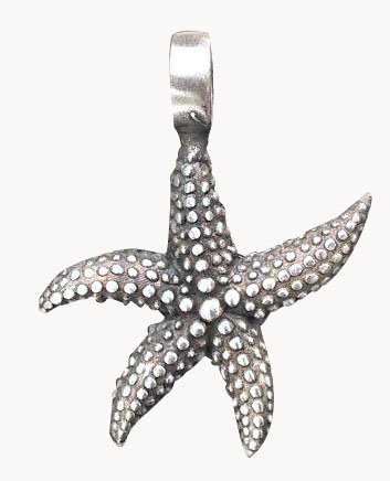 Sea Starfish Star Fish Pewter Pendant Necklace