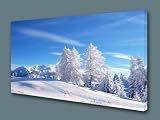 Winter Landscape canvas, blue sky fresh snow huge readdy to hang, size 28 x 24 inches
