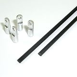 Precision Alum. Tail Boom Support,Silver:T-Rex 250