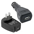 GTMax USB Car Charger + USB Home Travel Charger for
