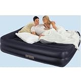 New Intex Mid Rise Air Bed Duffel Bag Pillow High-Powered Built-In Electric Pump 110-120v Ac