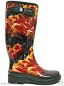 New Green Orange Flower Festival Wellies Wellington Boots