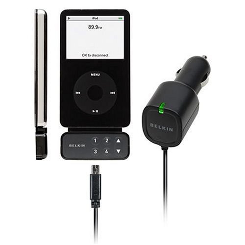 Childrens Toyshop  Electronics : Belkin TuneFM for iPod - Digital player FM transmitter / charger for car - black