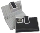 Black & Silver Collegiate Bifold wallet w/ Silver Emblem