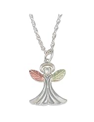 Black Hills Gold Sterling Silver Angel Necklace