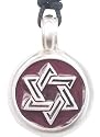 Purple Jewish Star Of David Pewter Pendant Necklace