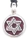 Purple Jewish Star Of David Pewter Pendant Necklace