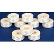 10 White Nymo Beading Thread Spools Stringing Size 0