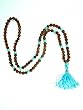 Spiritual Mala Rudraksha Turquoise Stone Rosary Prayer Bead Meditation Necklace Bracelet