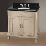 Ambience Lighting by Minka Vanities 44517 0 Vanity Antique Beige w Mongolia Black Marble Top