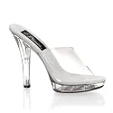 PLEASER Lip 101 Womens Shoes Clear/White Heels Sexy Dancer Hot Sandals Exotic