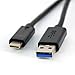 FireFold USB-C Cable - Reversible USB 3.0 Type C to Type A 5Gbps 5V 2A Charging Cord for Macbook Pro, Galaxy S8 Note 8, Google Pixel XL 2 2XL, LG G5 G6 V30, ZenFone AR - 6ft Black
