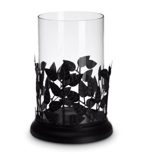 Metal Leaf Collection Hurricane Lamp