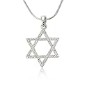Austrain Crystal Charm Star of David Pendant Necklace