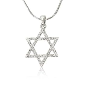 Austrain Crystal Charm Star of David Pendant Necklace