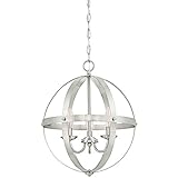 Westinghouse 6341900 Stella Mira Three-Light Pendant, Brushed Nickel Finish with Highlights