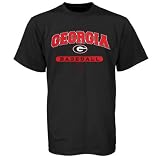 Russell Georgia Bulldogs Black Baseball T-shirt