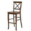 American Simplicity X-Back Barstool - Warm Walnut [Set of 2]