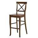 American Simplicity X-Back Barstool - Warm Walnut [Set of 2]