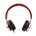 Sound Intone Ms200 Stereo Headsets Strong Low Bass Adjustable Headphones Earbuds for Smartphones Mp3/4 Laptop Computers Tablet Macbook Folding Gaming Earphones (Black/red)