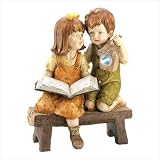 Buy Children Reading Solar Garden Statue by Furniture Creations