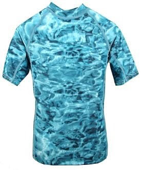 Loose Fit Men's Rash Guard UPF 50+ UV Protection Surf Swim Shirt Rashie Short Sleeve Rashguard Tee