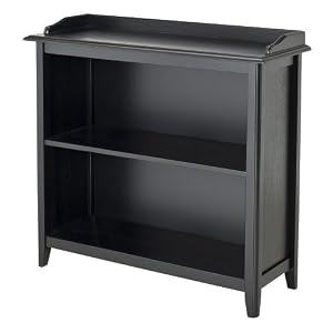 Adams 2-Shelf Bookcase - Soft Black