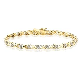 10K Yellow Gold 1/4 ct. Diamond Tennis Bracelet by