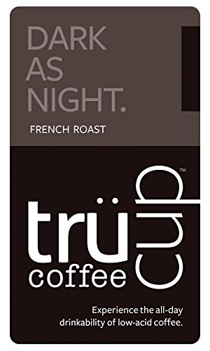 trücup low-acid coffee - Dark as Night, French Roast - Whole Bean, One Pound Bag