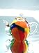 Hand Blown Glass Rainbow Teapot Glass Paperweight