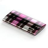 Premium Designer Crystal Snap on Case for the Apple iPod Nano 5 5th Generation Hot Pink Checkers Plaid Print ipod case