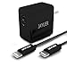 Jayuer Dual Port USB Wall Charger with 6ft 10ft lightning cable(Black)