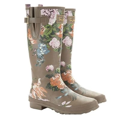 Joules Printed Welly Walnut