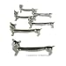 Art Deco Set 6 Silver Cat Kitten Knife Rest Rests