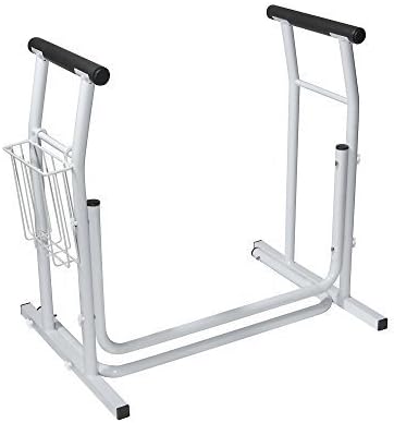 Free standing around toilet - Drive Medical Stand Alone Toilet Safety Rail, White
