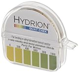 Micro Essential Lab QC-1001 Plastic Hydrion High Range Quat Check Test Paper Dispenser, Single Roll, Food Service Test Strips, 0 - 1000 ppm (Case of 10)