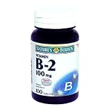 Nature's Bounty Vitamin B2, 100 mg, Coated, 100 Tablet (Pack of 4)