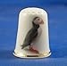 Porcelain China Collectable Thimble -- Puffin with Free Gift Box