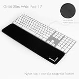 Grifiti Slim Wrist Pad 17 Black Nylon Non-Skid Base Wrist Rest for Apple&reg; and Anker Thin Keyboards