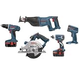 Factory-Reconditioned Bosch CPK51-18-RT 18V Cordless BLUECORE 5-Tool Combo Kit